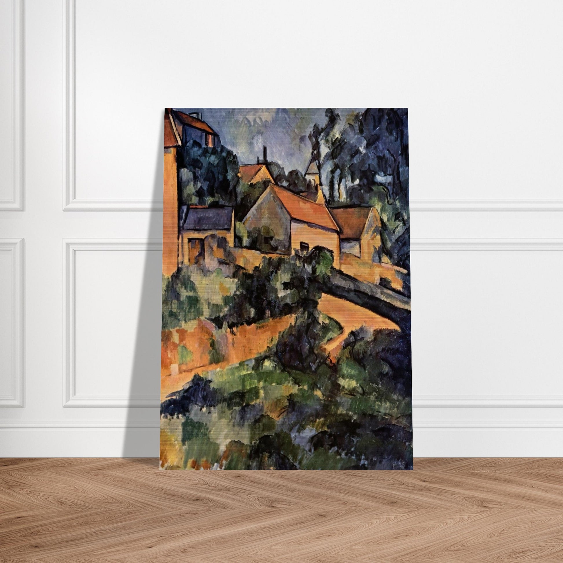 Turning Road at Montgeroult - Paul Cézanne Brushed Aluminum Print - 70x100 cm / 28x40 inches | Paul Cézanne Aluminum Print | Paul Cézanne Prints