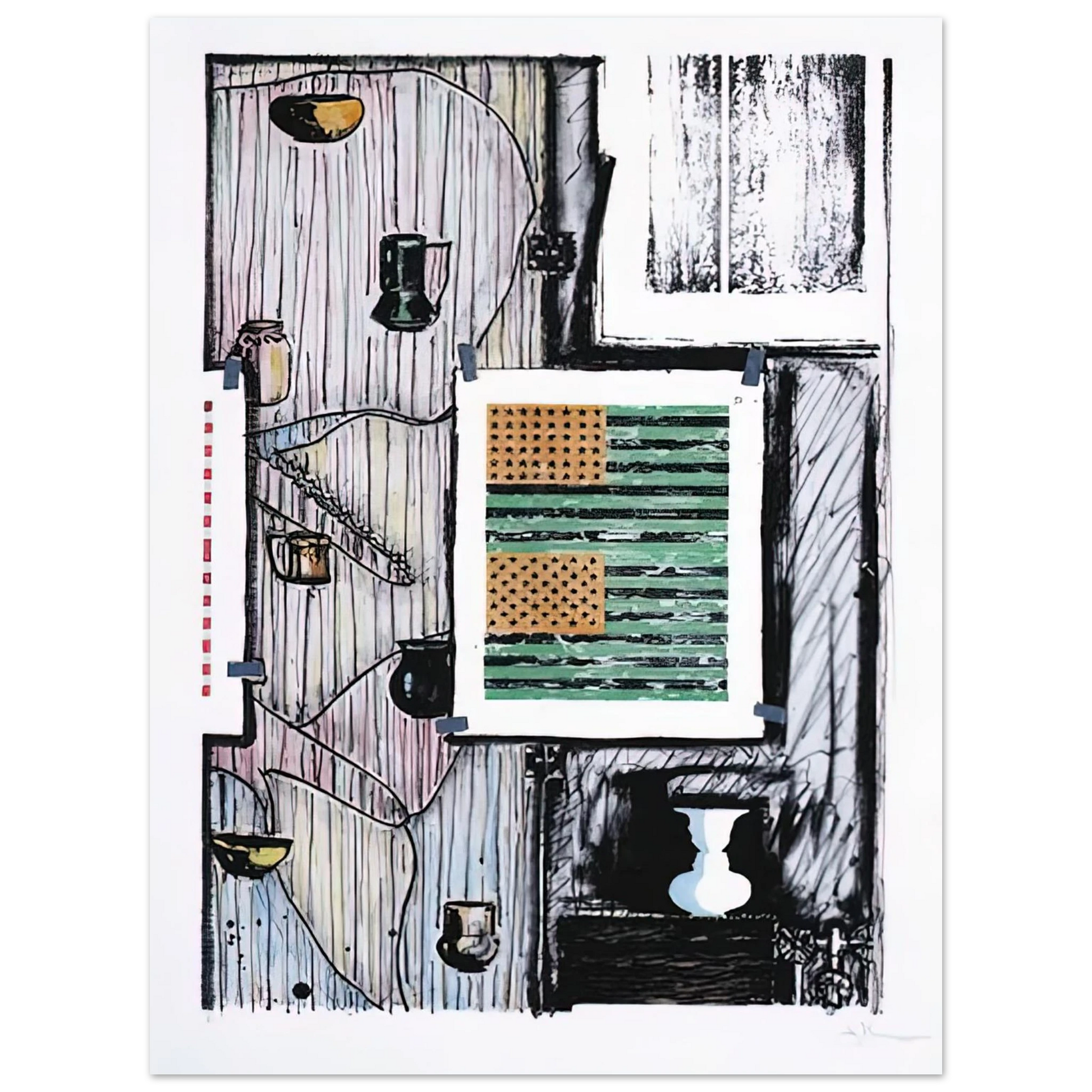 Jasper Johns - VENTRILOQUIST ULAE 235 Fine Art Poster - Default Title
