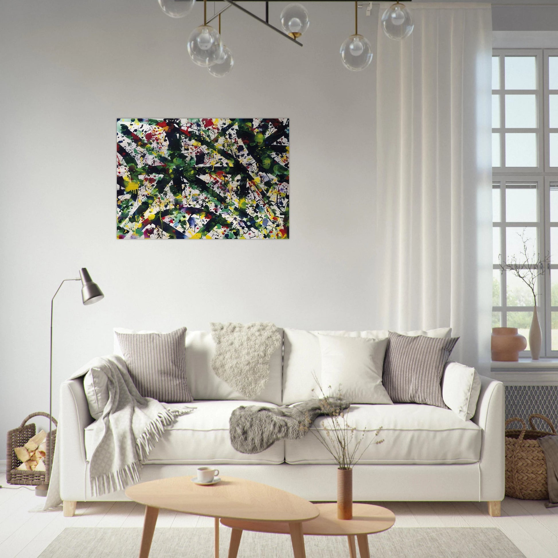 Green Buddha - Sam Francis Brushed Aluminum Print - 70x100 cm / 28x40 inches | Sam Francis Aluminum Print | Sam Francis Prints