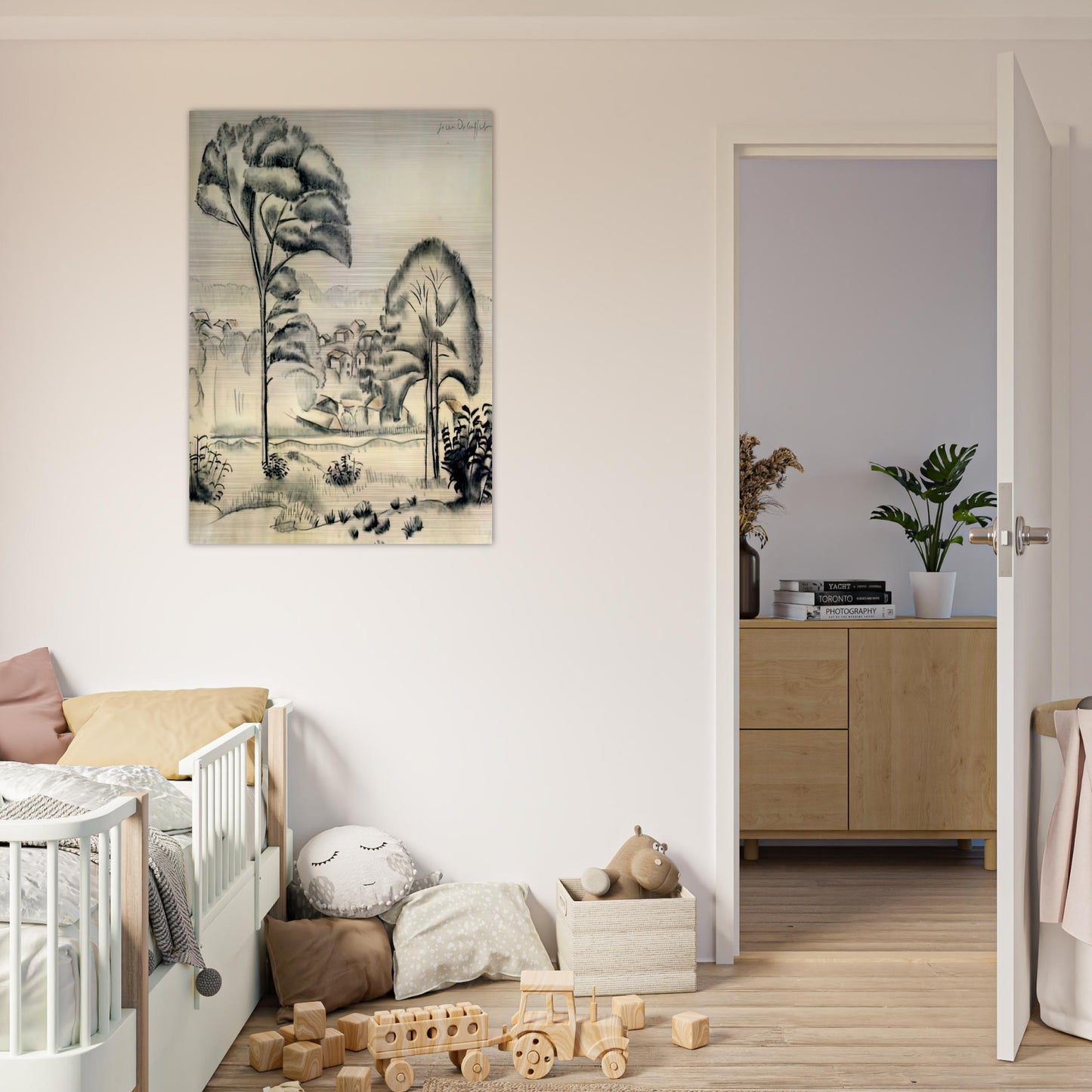 LANDSCAPE OF ALGERIA - Jean Dubuffet Brushed Aluminum Print - 70x100 cm / 28x40 inches | Jean Dubuffet Aluminum Print | Jean Dubuffet Prints