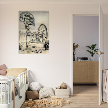 LANDSCAPE OF ALGERIA - Jean Dubuffet Brushed Aluminum Print - 70x100 cm / 28x40 inches | Jean Dubuffet Aluminum Print | Jean Dubuffet Prints