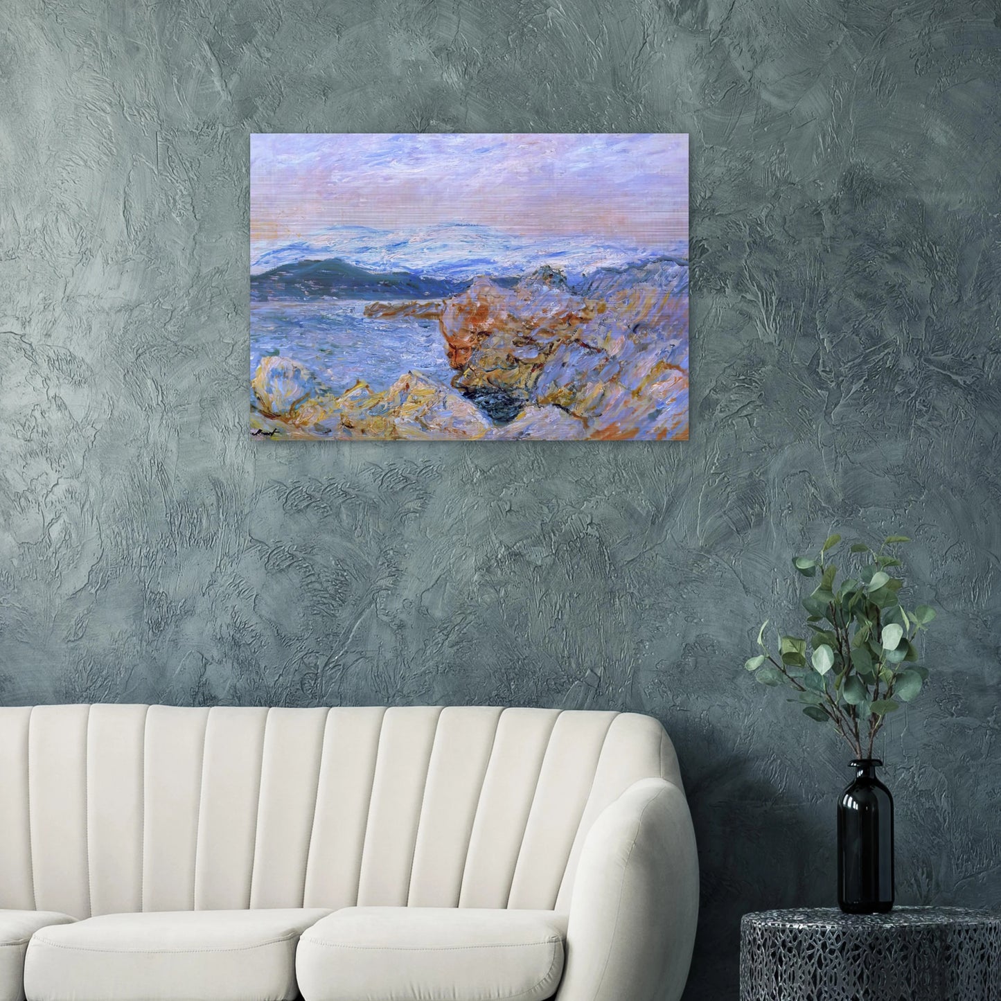 The Gulf Juan at Antibes - claude monet Brushed Aluminum Print - 70x100 cm / 28x40 inches | claude monet Aluminum Print | claude monet Prints