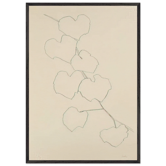 Grape Leaves II - Ellsworth Kelly Framed Art Print – Black Wooden Frame - Default Title - -Framed Art Print