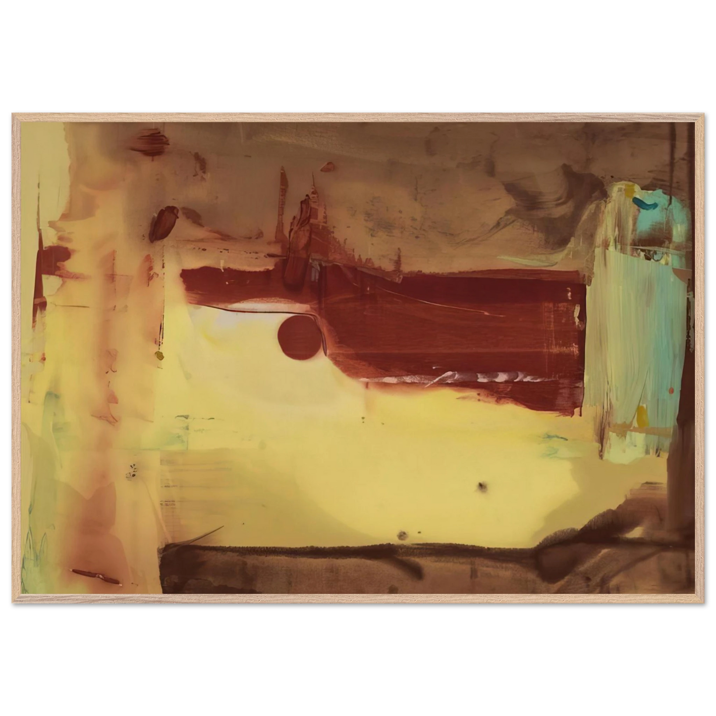 Helen Frankenthaler - Desert Pass - 1976 Wall art - A3 (29.7 x 42  cm) - Premium Wooden Framed Poster With Fine Art Paper - Black frame