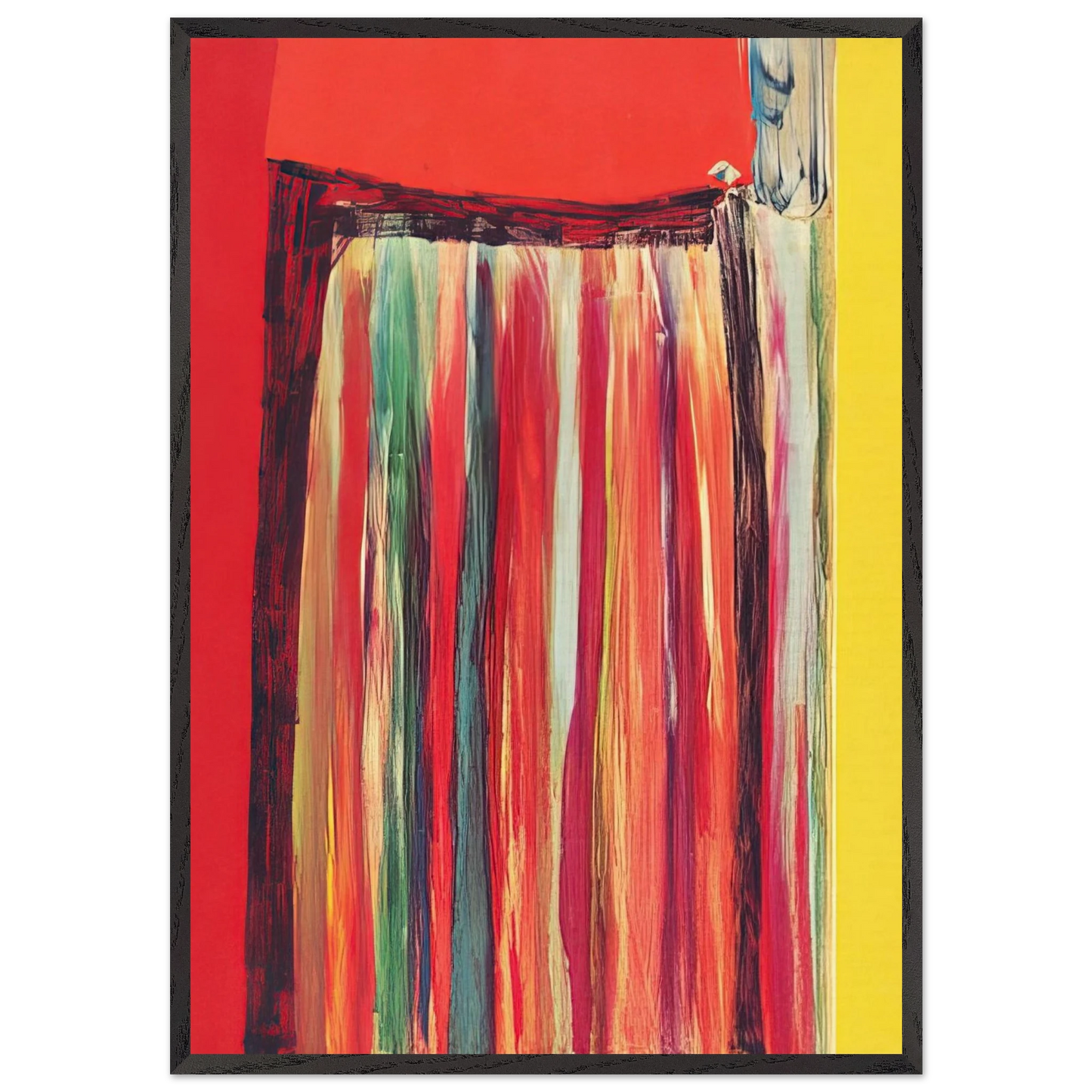 Coriander Rose - 1972 - Ronnie Landfield Framed Art Print – Black Wooden Frame - Default Title - -Framed Art Print