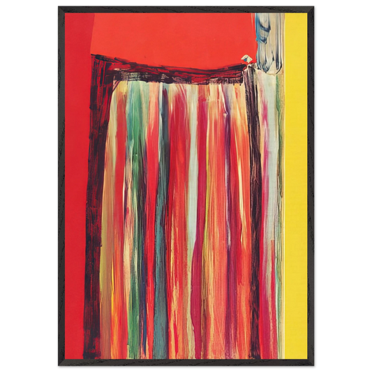 Coriander Rose - 1972 - Ronnie Landfield Framed Art Print – Black Wooden Frame - Default Title - -Framed Art Print