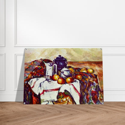 Still Life with Blue Pot - Paul Cézanne Acrylic Print - 70x100 cm / 28x40″ inches
