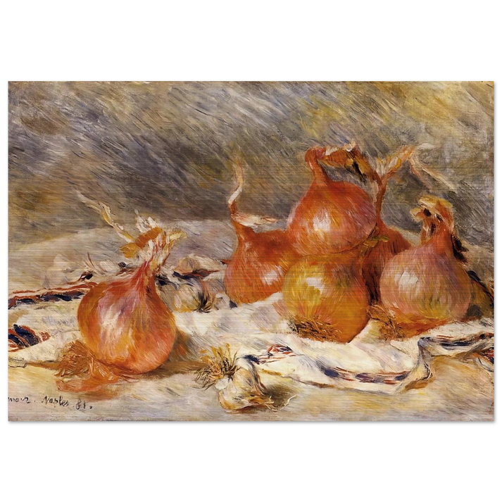 Onions - Pierre-Auguste Renoir Brushed Aluminum Print - 70x100 cm / 28x40 inches | Pierre-Auguste Renoir Aluminum Print | Pierre-Auguste Renoir Prints