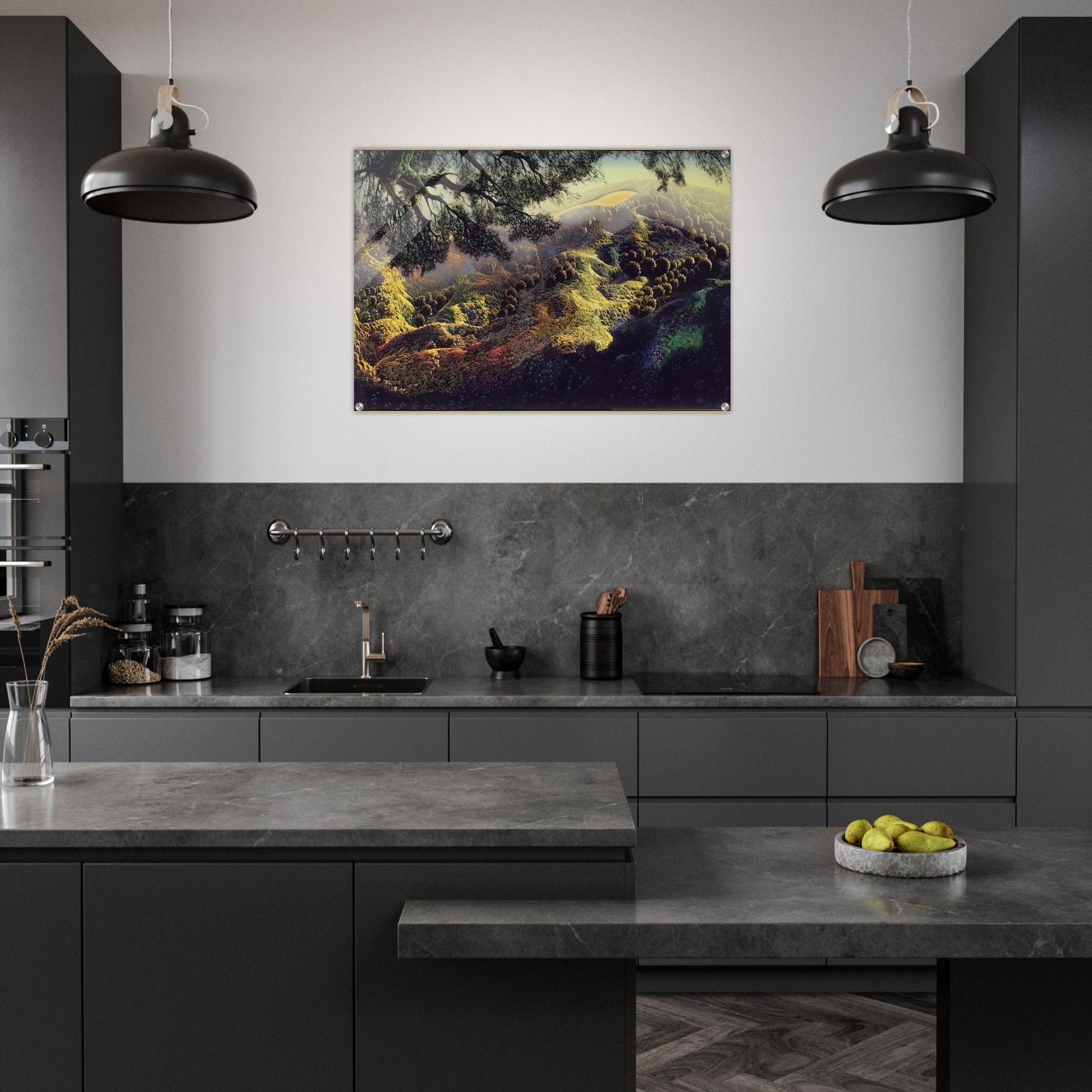 Paradise - Eyvind Earle Acrylic Print - 70x100 cm / 28x40″ inches | Eyvind Earle Wall Art | Eyvind Earle Prints