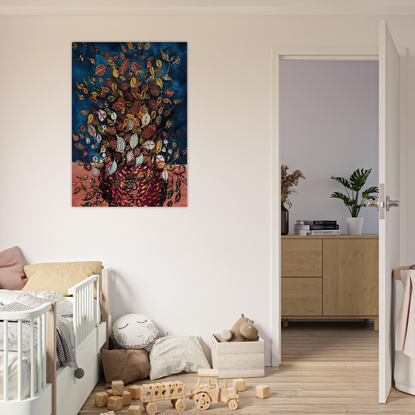 Le Bouquet de Feuilles - Naïve Art Primitivism - Seraphine Louis Brushed Aluminum Print - 70x100 cm / 28x40 inches | Seraphine Louis Aluminum Print | Seraphine Louis Prints