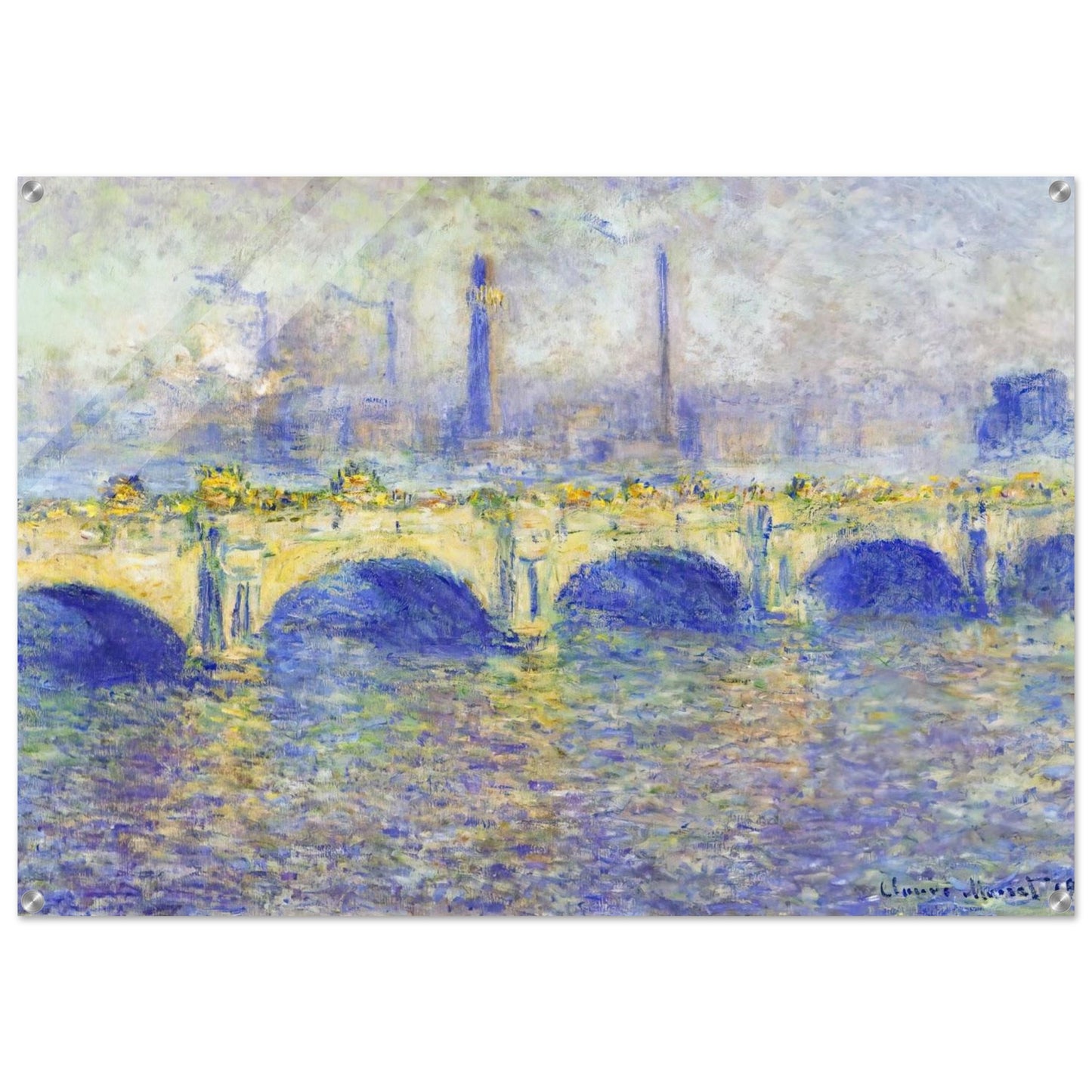 Waterloo Bridge, Effect of the Sun - claude monet Acrylic Print - 70x100 cm / 28x40″ inches | claude monet Wall Art | claude monet Prints