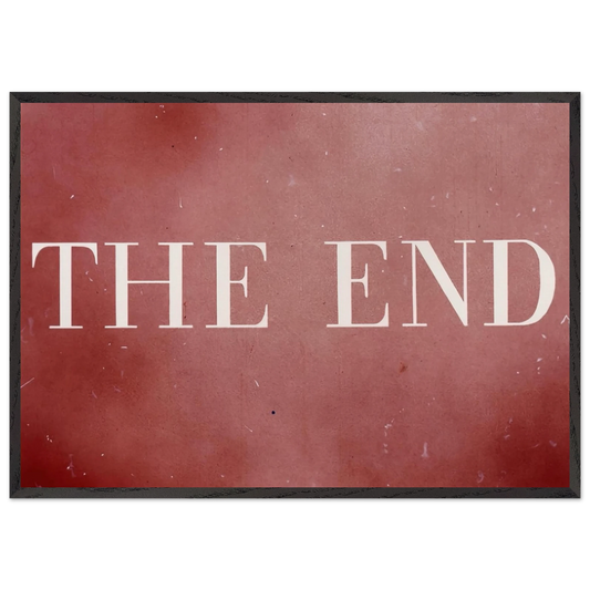 THE END 28 2003 - Edward Ruscha Framed Art Print – Black Wooden Frame - Default Title - -Framed Art Print