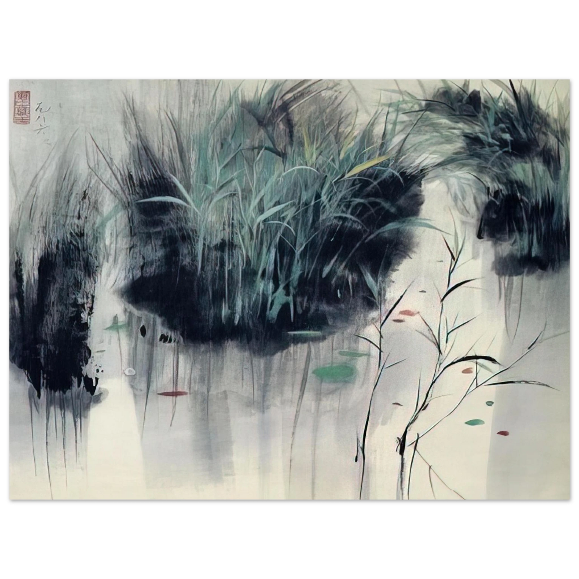 Wu Guanzhong - Untitled - Impressionism, Ink and wash painting Fine Art Poster - Default Title