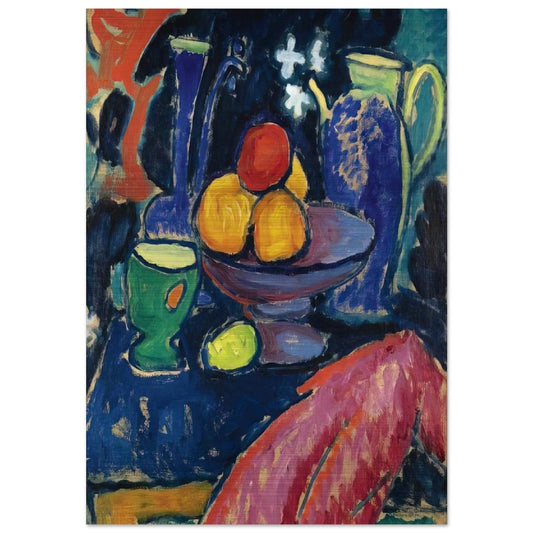 STILL LIFE WITH JUG 1913 - Alexej von Jawlensky Brushed Aluminum Print - 70x100 cm / 28x40 inches | Alexej von Jawlensky Aluminum Print | Alexej von Jawlensky Prints