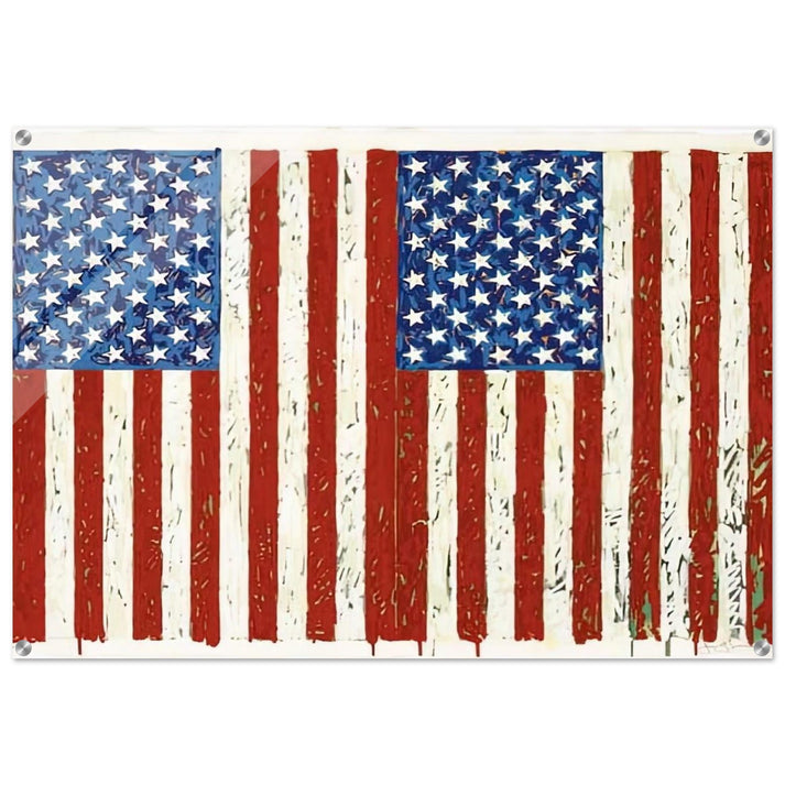 FLAGS I ULAE 128 - Jasper Johns Acrylic Print - 70x100 cm / 28x40″ inches