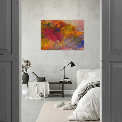 Red Linger - Sam Gilliam Brushed Aluminum Print - 70x100 cm / 28x40 inches | Sam Gilliam Aluminum Print | Sam Gilliam Prints