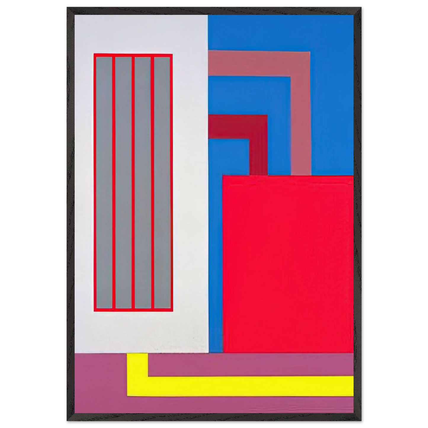 Lost in Translation - 2004 - Peter Halley Framed Art Print – Black Wooden Frame - Default Title - -Framed Art Print