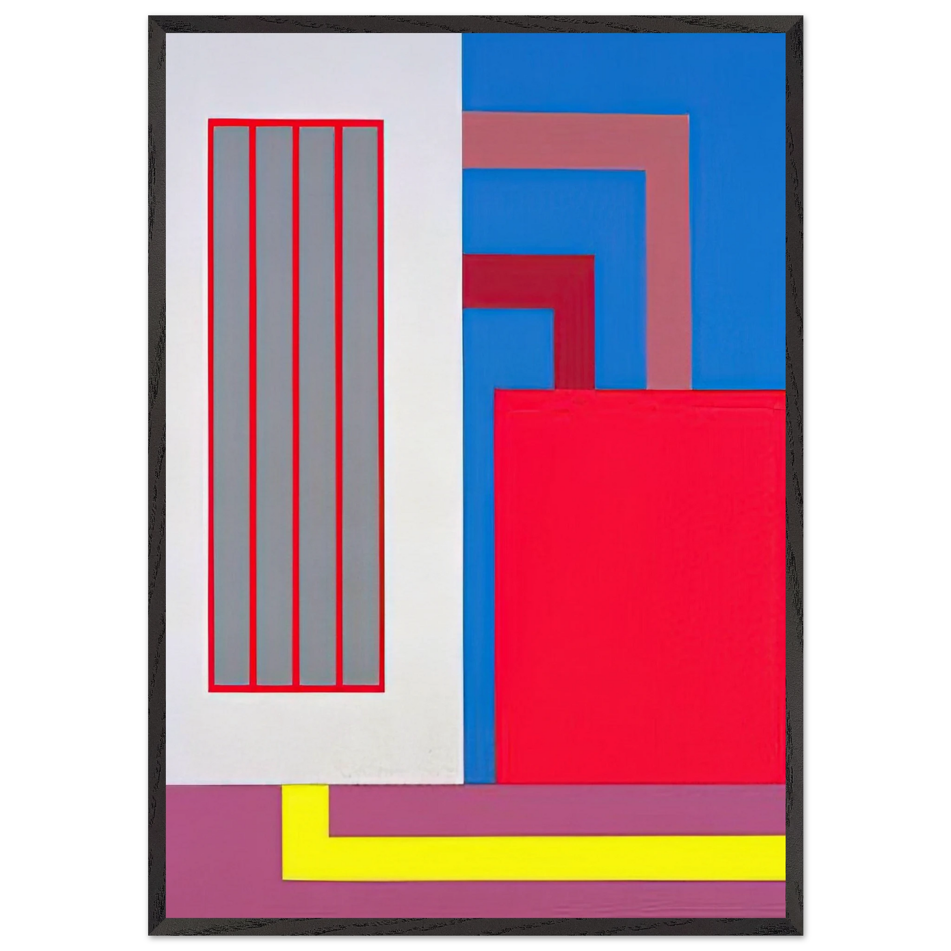 Lost in Translation - 2004 - Peter Halley Framed Art Print – Black Wooden Frame - Default Title - -Framed Art Print