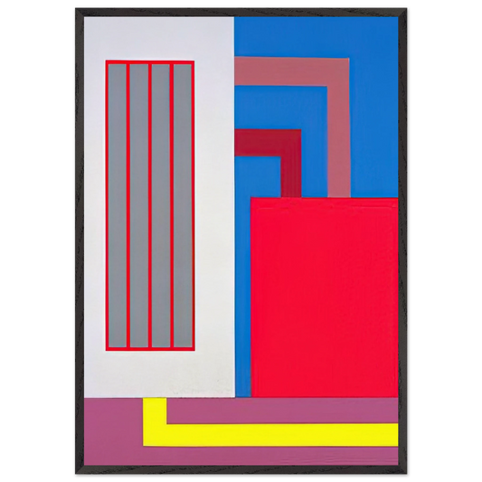 Lost in Translation - 2004 - Peter Halley Framed Art Print – Black Wooden Frame - Default Title - -Framed Art Print