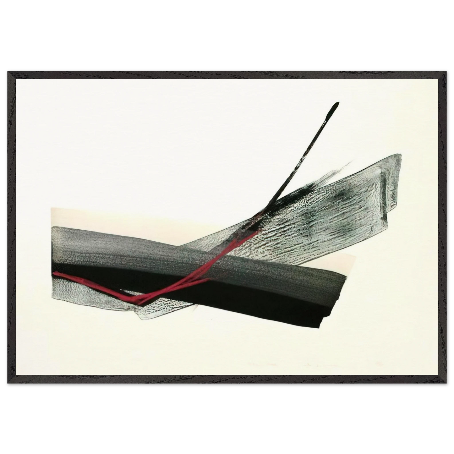 Gratitude - Abstract Expressionism - Toko Shinoda 70x100 cm / 28x40 inches Framed Art Print – Black Wooden Frame