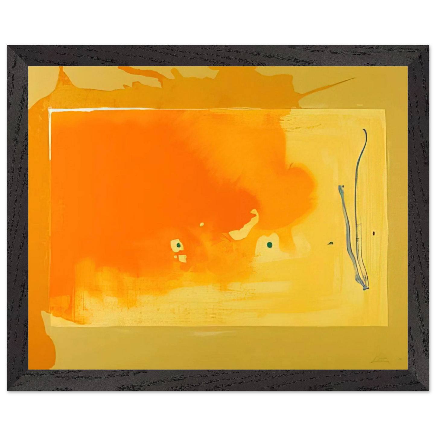 Helen Frankenthaler - Bilbao - 1998 Wall art - 60x80 cm / 24x32 inches - Premium Wooden Framed Poster With Fine Art Paper - Black frame