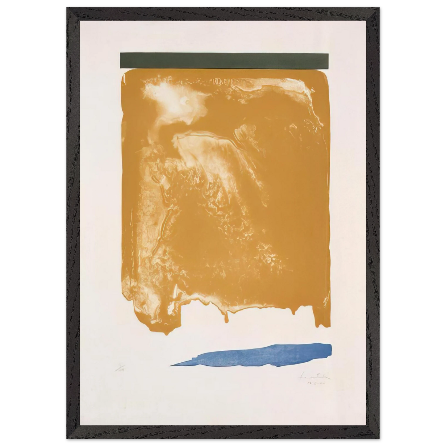 Helen Frankenthaler - Persian Garden - 1966 Wall art - A2 (42 x 59.4  cm) - Premium Wooden Framed Poster With Fine Art Paper - Black frame