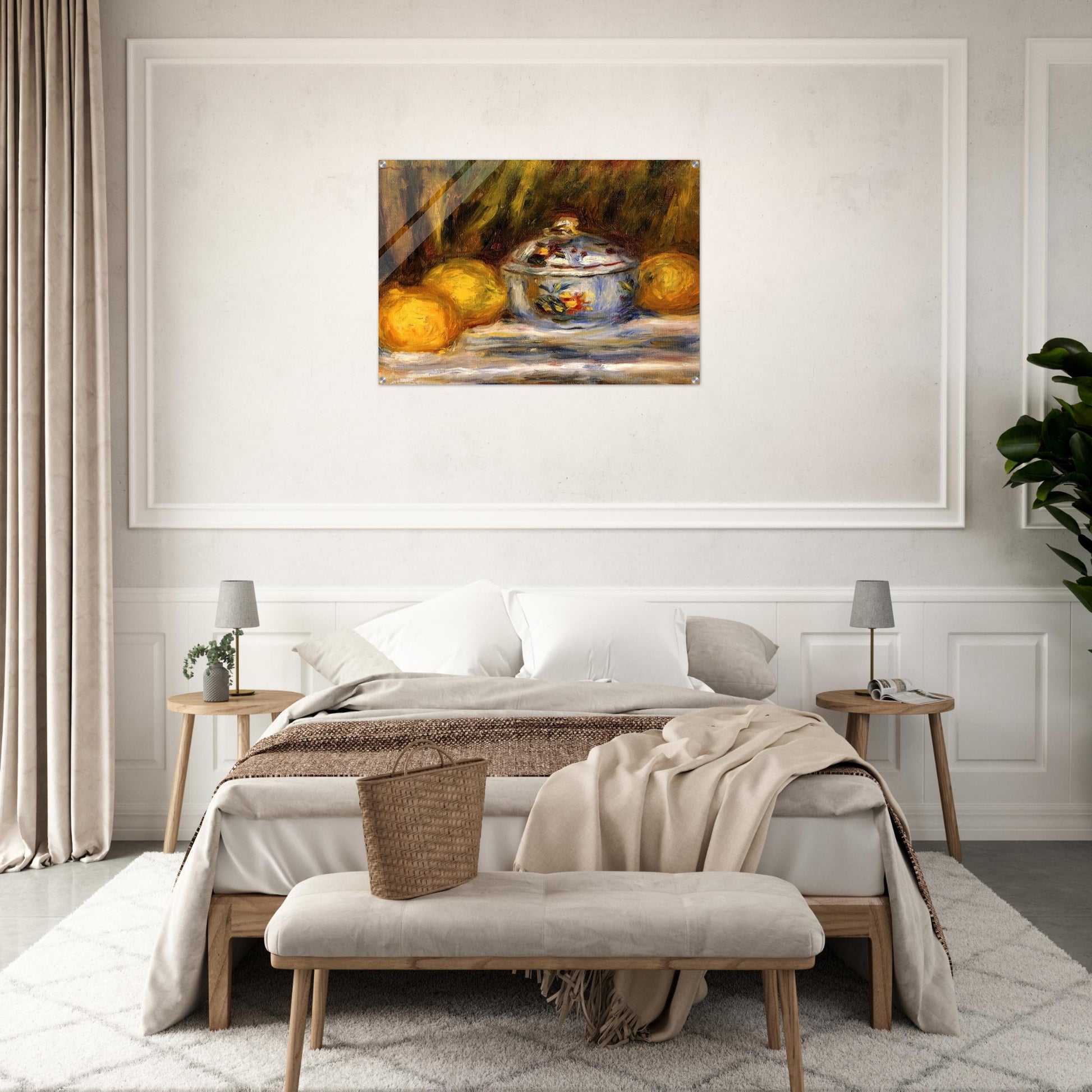 Sugar Bowl and Lemons - Pierre-Auguste Renoir Acrylic Print - 70x100 cm / 28x40″ inches | Pierre-Auguste Renoir Wall Art | Pierre-Auguste Renoir Prints