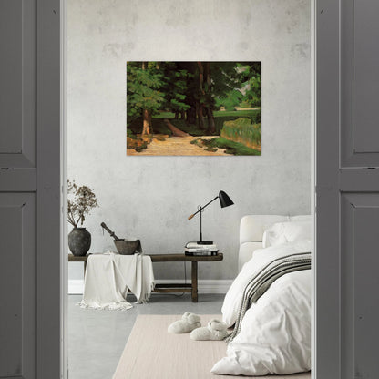 Lane of Chestnut Trees at the Jas de Bouffan - Paul Cézanne Brushed Aluminum Print - 70x100 cm / 28x40 inches | Paul Cézanne Aluminum Print | Paul Cézanne Prints