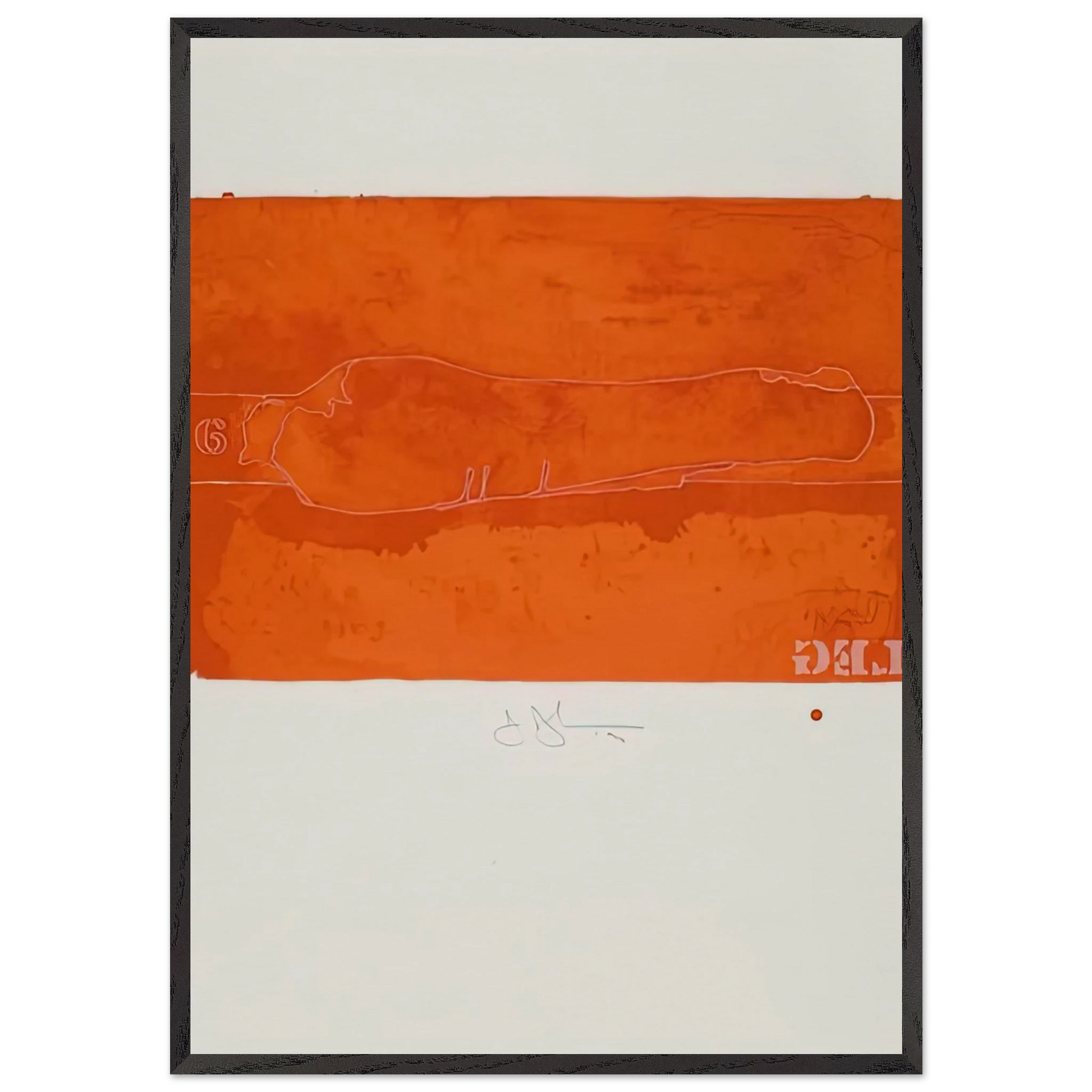 CASTS FROM UNTITLED LEG 1974 - Jasper Johns Framed Art Print – Black Wooden Frame - Default Title - -Framed Art Print