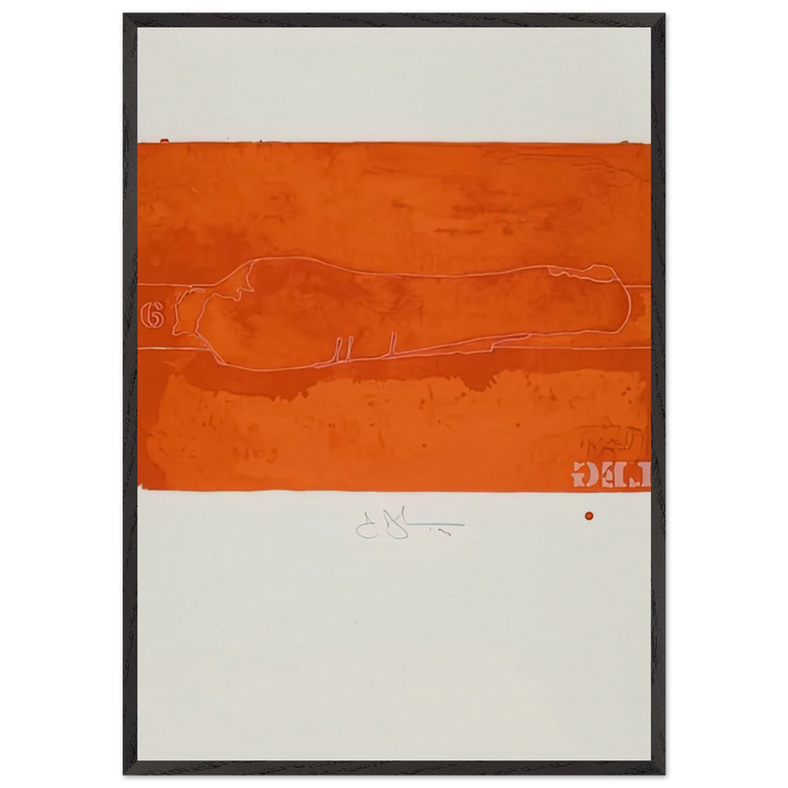 CASTS FROM UNTITLED LEG 1974 - Jasper Johns 70x100 cm / 28x40 inches Framed Art Print – Black Wooden Frame