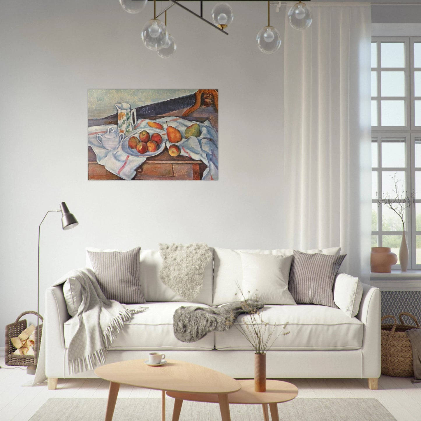 Still Life with Sugar - Paul Cézanne Brushed Aluminum Print - 70x100 cm / 28x40 inches | Paul Cézanne Aluminum Print | Paul Cézanne Prints