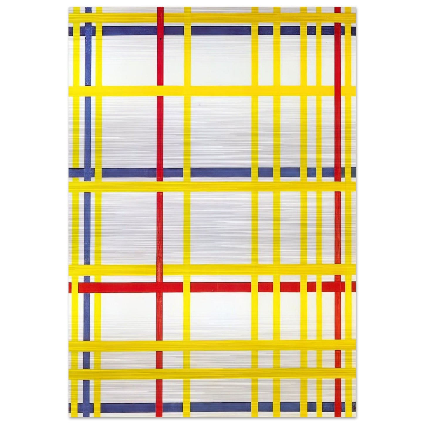 New York City I - Piet Mondrian Brushed Aluminum Print - 70x100 cm / 28x40 inches | Piet Mondrian Aluminum Print | Piet Mondrian Prints