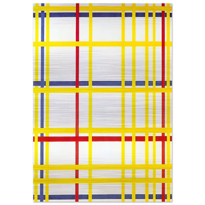 New York City I - Piet Mondrian Brushed Aluminum Print - 70x100 cm / 28x40 inches | Piet Mondrian Aluminum Print | Piet Mondrian Prints