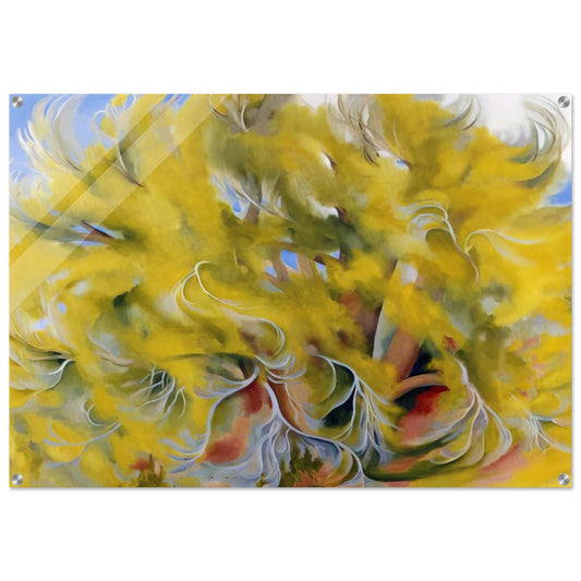 Cottonwood Tree in Spring - Georgia O'Keeffe Acrylic Print - 70x100 cm / 28x40″ inches | Georgia O'Keeffe Wall Art | Georgia O'Keeffe Prints