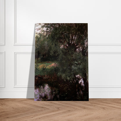 A Backwater at Wargrave - John Singer Sargent Brushed Aluminum Print - 70x100 cm / 28x40 inches | John Singer Sargent Aluminum Print | John Singer Sargent Prints