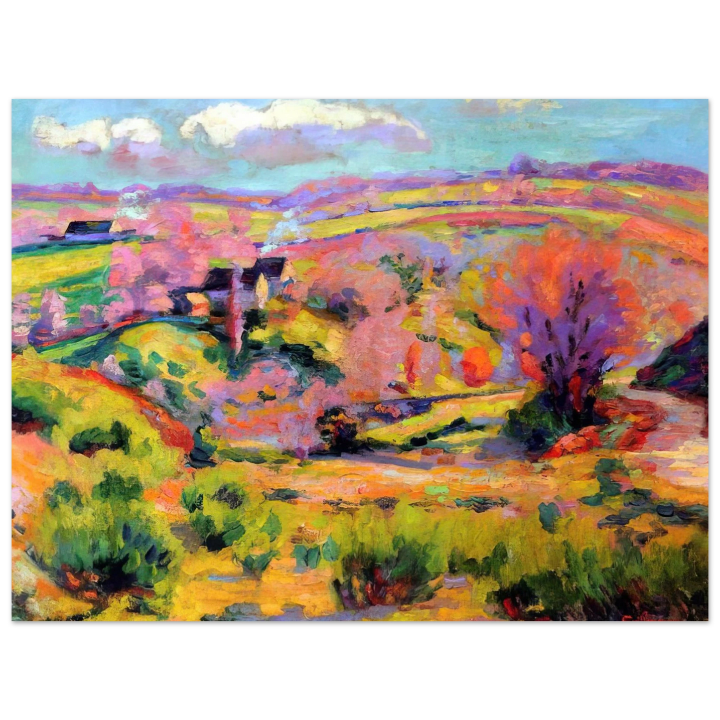 Armand Guillaumin - Landscape of Creuse at spring - Fauvism Fine Art Poster - Default Title