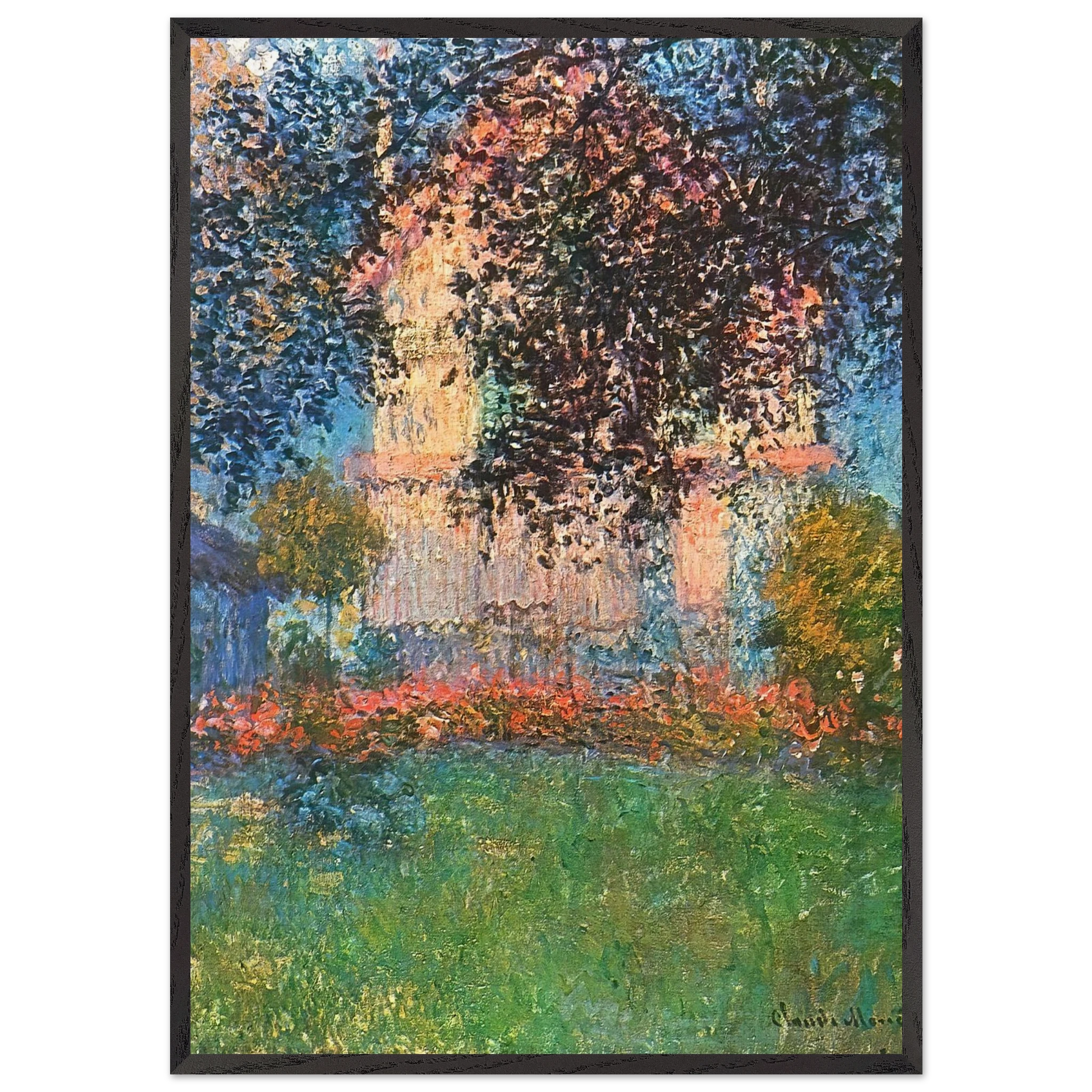 The Artists House in Argenteuil - claude monet Framed Art Print – Black Wooden Frame - Default Title - -Framed Art Print