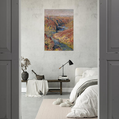The Valley of Creuse at Fresselines - claude monet Brushed Aluminum Print - 70x100 cm / 28x40 inches | claude monet Aluminum Print | claude monet Prints