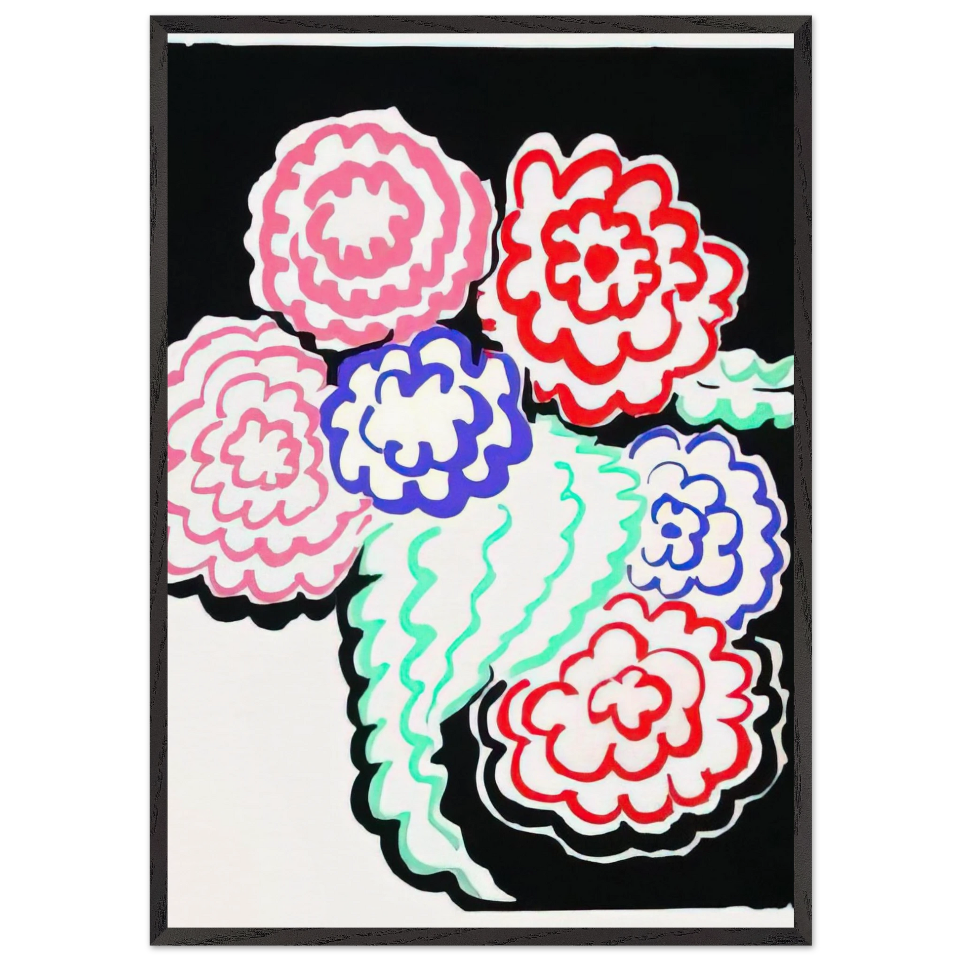 Wall artD181OULEURS IDEES 2 - Sonia Delaunay Framed Art Print – Black Wooden Frame - Default Title - -Framed Art Print