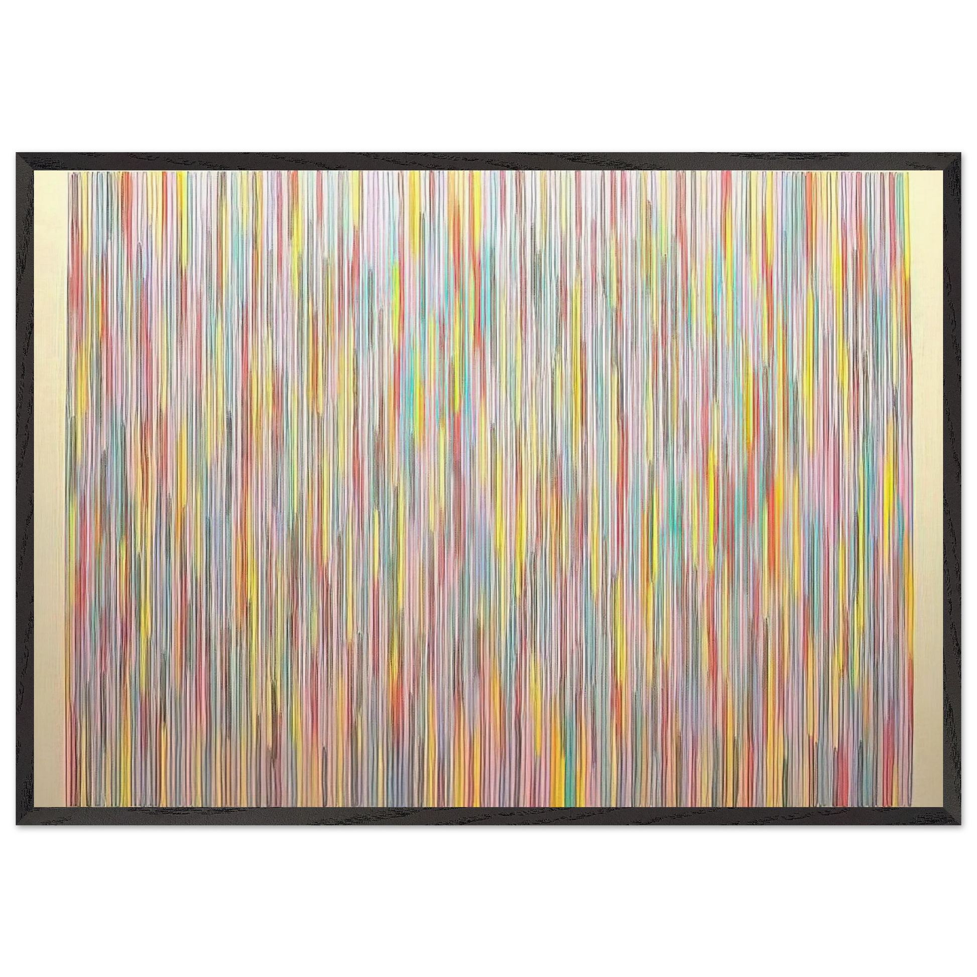 Fox Gate - 1982 - Gene Davis Framed Art Print – Black Wooden Frame - Default Title - -Framed Art Print