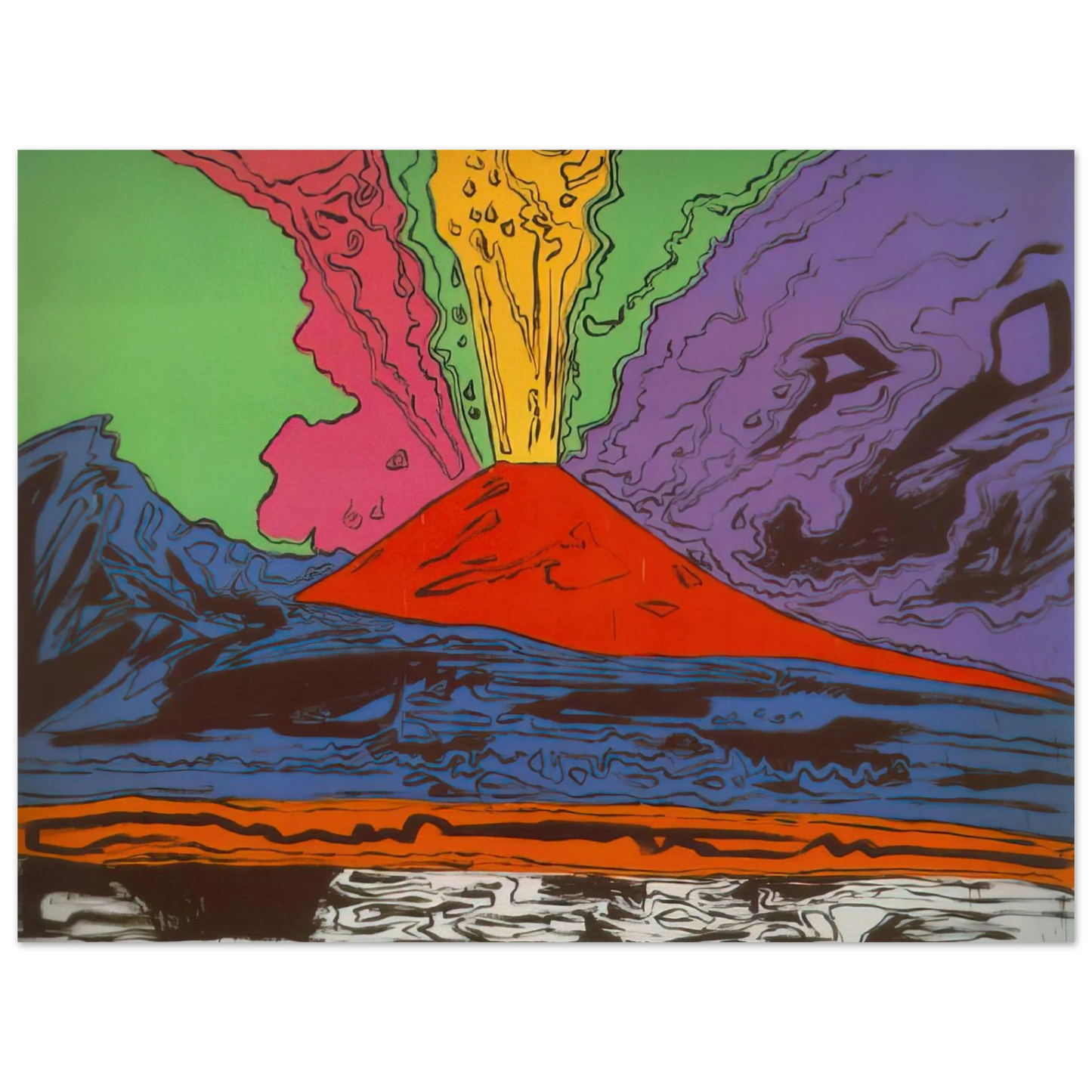 Andy Warhol - Vesuvius Fine Art Poster - 13x18 cm / 5x7 inches