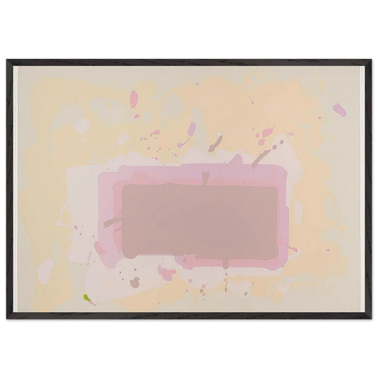 Pale Yellow Pink and Brown - 1971 - John Hoyland Framed Art Print – Black Wooden Frame - Default Title - -Framed Art Print