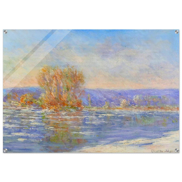 Floating Ice near Bennecourt - claude monet Acrylic Print - 70x100 cm / 28x40″ inches