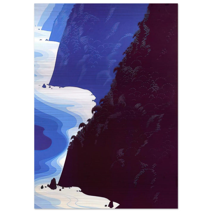 Blue Big Sur - Eyvind Earle Brushed Aluminum Print - 70x100 cm / 28x40 inches | Eyvind Earle Aluminum Print | Eyvind Earle Prints