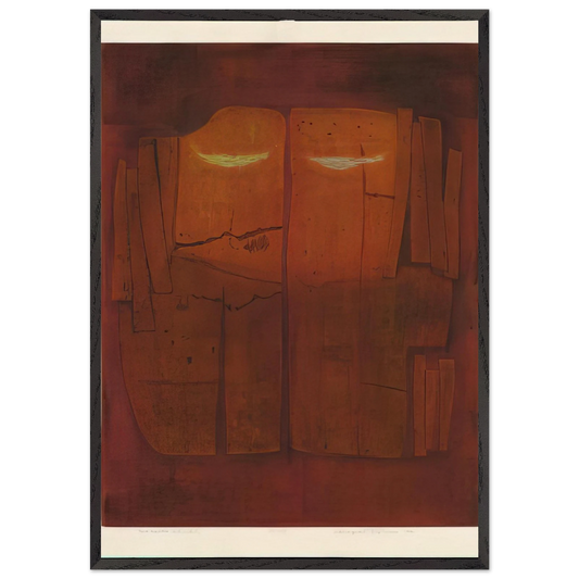 Two Exiles - 1972 - Hiroyuki Tajima Framed Art Print – Black Wooden Frame - Default Title - -Framed Art Print