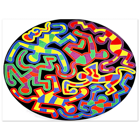 Keith Haring - MONKEY PUZZLE 1988 Fine Art Poster - Default Title
