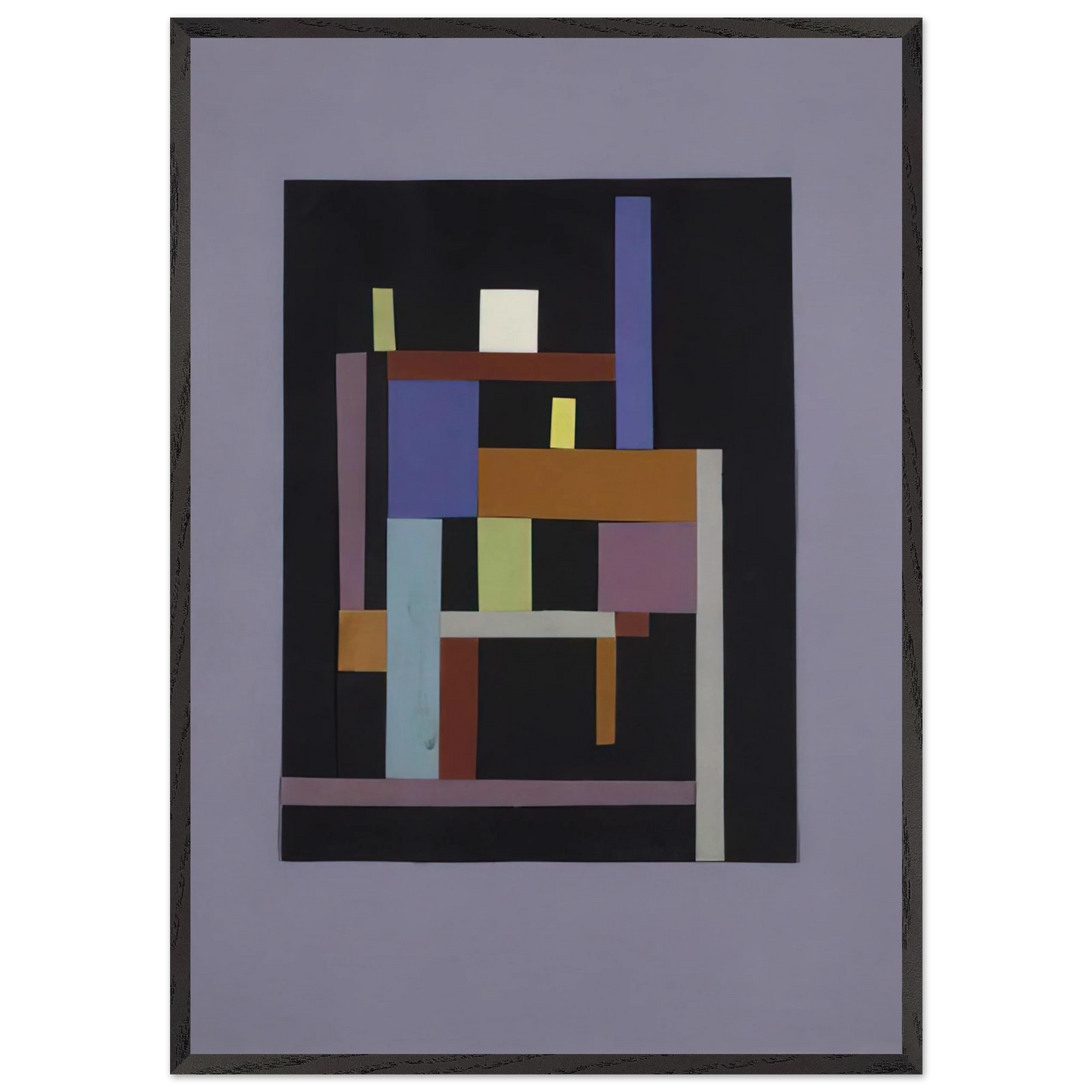 Collage - 1938 - Ad Reinhardt Framed Art Print – Black Wooden Frame - Default Title - -Framed Art Print