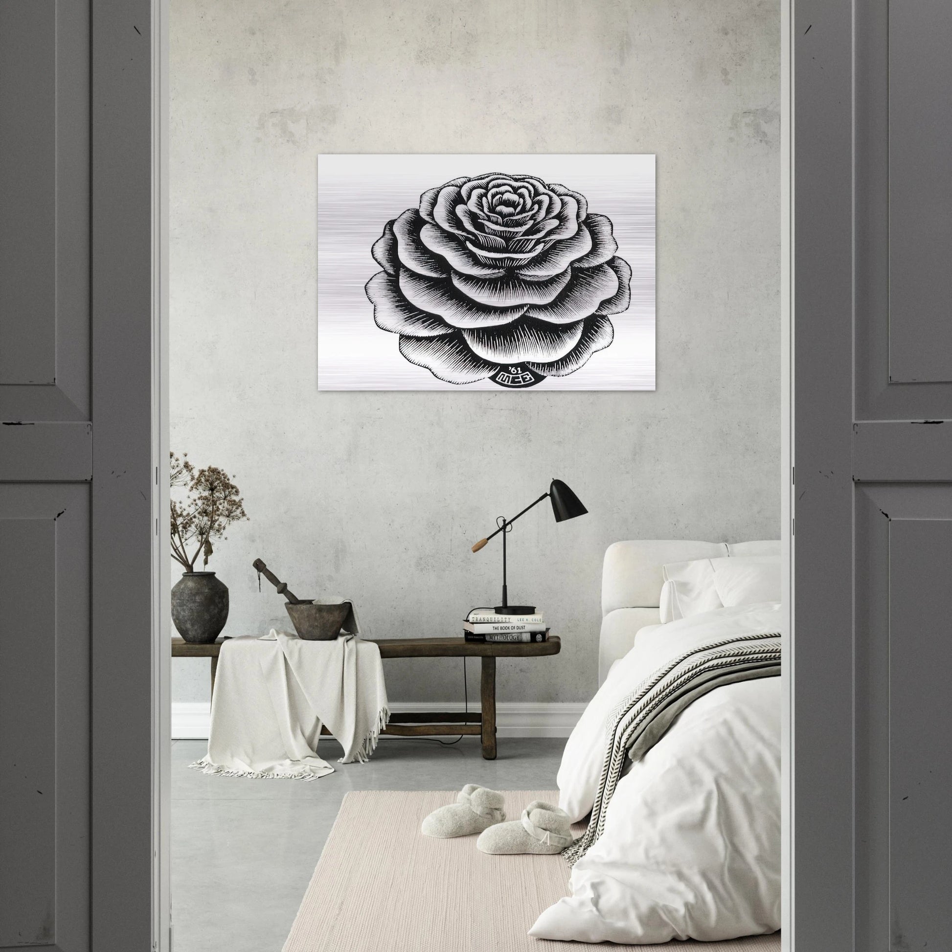 FLOWER 1 - MC Escher Brushed Aluminum Print - 70x100 cm / 28x40 inches | MC Escher Aluminum Print | MC Escher Prints