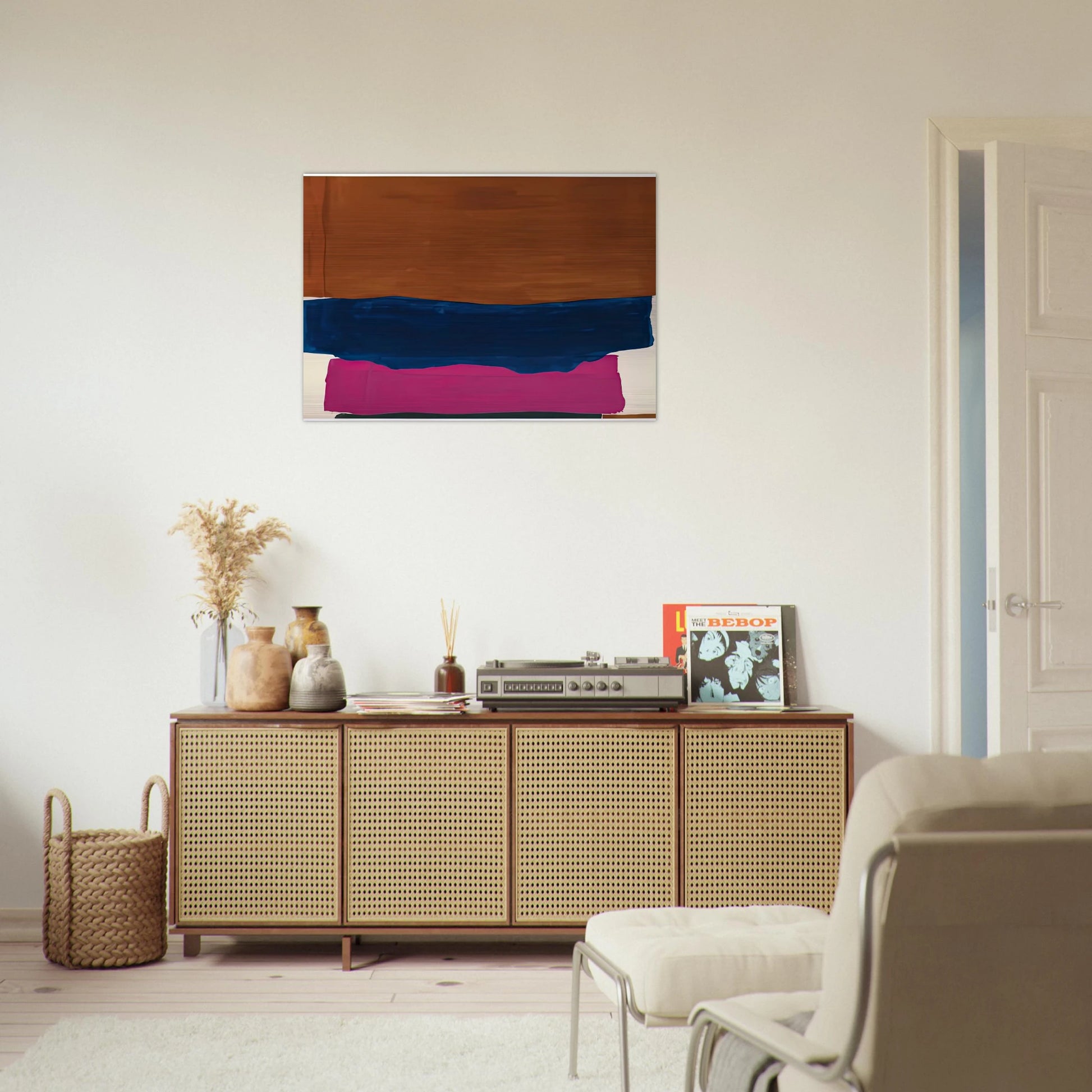 Indian Summer, 1967- - Helen Frankenthaler Brushed Aluminum Print - 70x100 cm / 28x40 inches | Helen Frankenthaler Aluminum Print | Helen Frankenthaler Prints