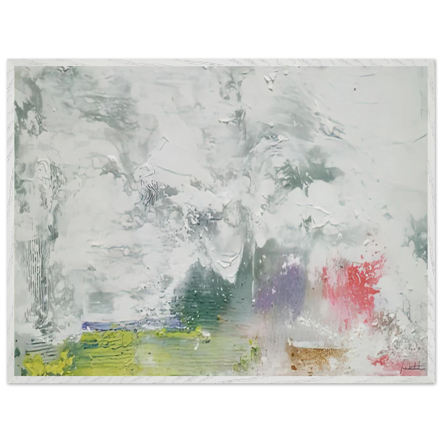 Helen Frankenthaler - Maelstrom, 1992- Wall Art - 30x40 cm / 12x16 inches - Premium Wooden Framed Poster With Fine Art Paper - White frame